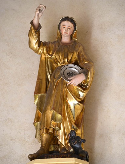 Cournon, église Saint-Martin, statue sainte Marthe Cournon, église Saint-Martin, sainte Marthe
