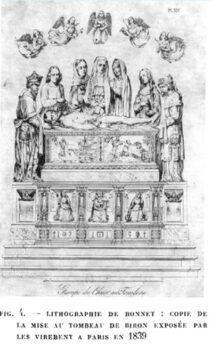 Lithographie de la Mise au tombeau de Biron